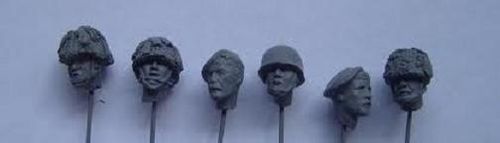 WH35001, 1/35th scale WWII British Para Heads (6 heads)