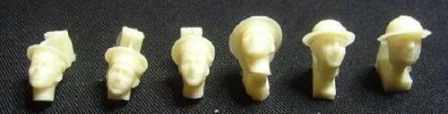 WH35002, 1/35th scale WWII Royal Navy Heads (6 heads)