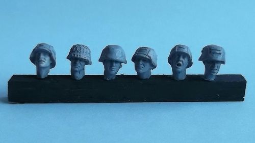 WH35006, 1/35th scale WWII German Heads set 2 (6 heads)