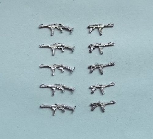 WBM72046, 1/72nd scale WWII Soviet Weapons set 1 (PPS-43 SMG and PPS-43 Folding Stock SMG, 5 each)