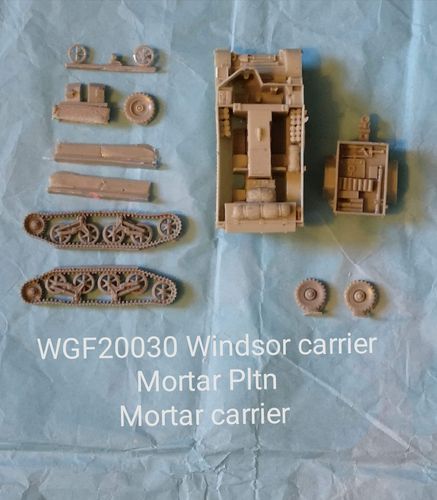 WGF20030, 1/72nd scale Carrier Windsor MkI Later Hull with 10cwt Mortar trailer open with stowage
